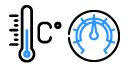 Painel digital de temperatura<br>e higrômetro analógico